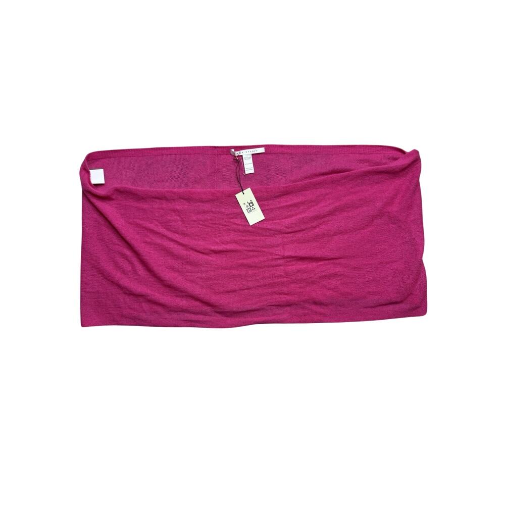 Max studio scarf infinity Pink 100% cashmere Quiet Luxury Colorful